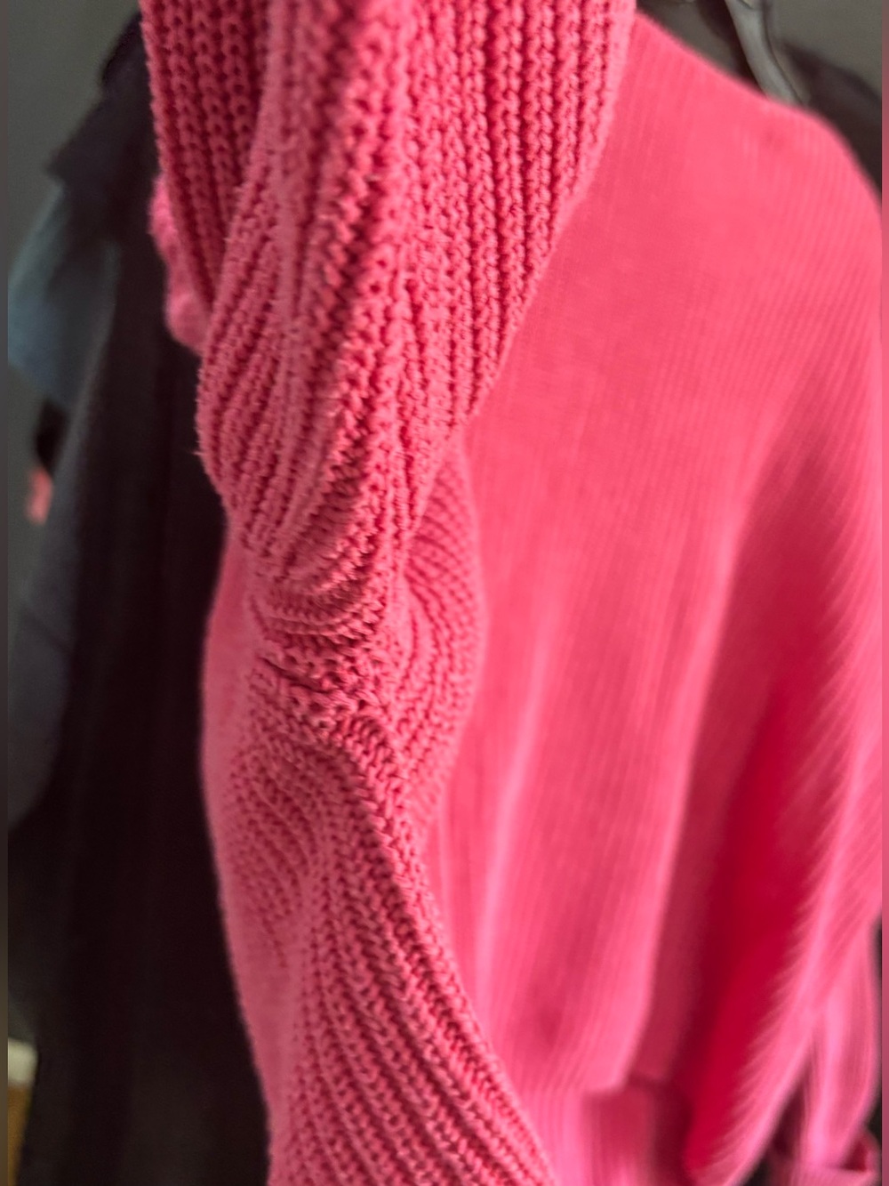 🌸French Connection 100% Cotton Millie Mozart Pink fisherman Rib Boatneck Sweater - Picture 6 of 16